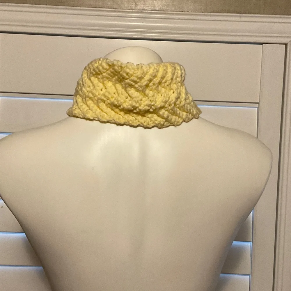 Yellow Knitted Hair Accessory